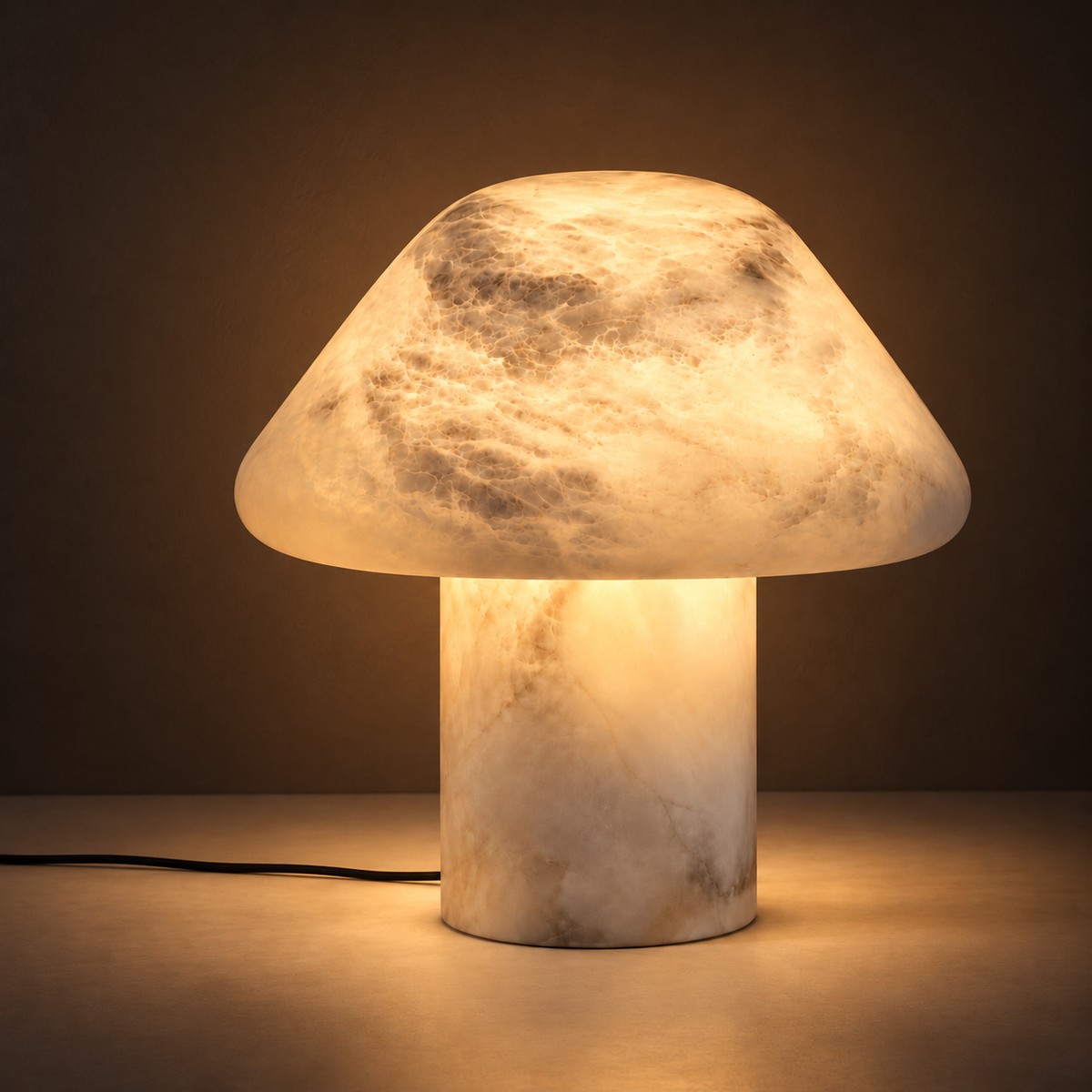 Bianca Alabaster Bell Table Lamp