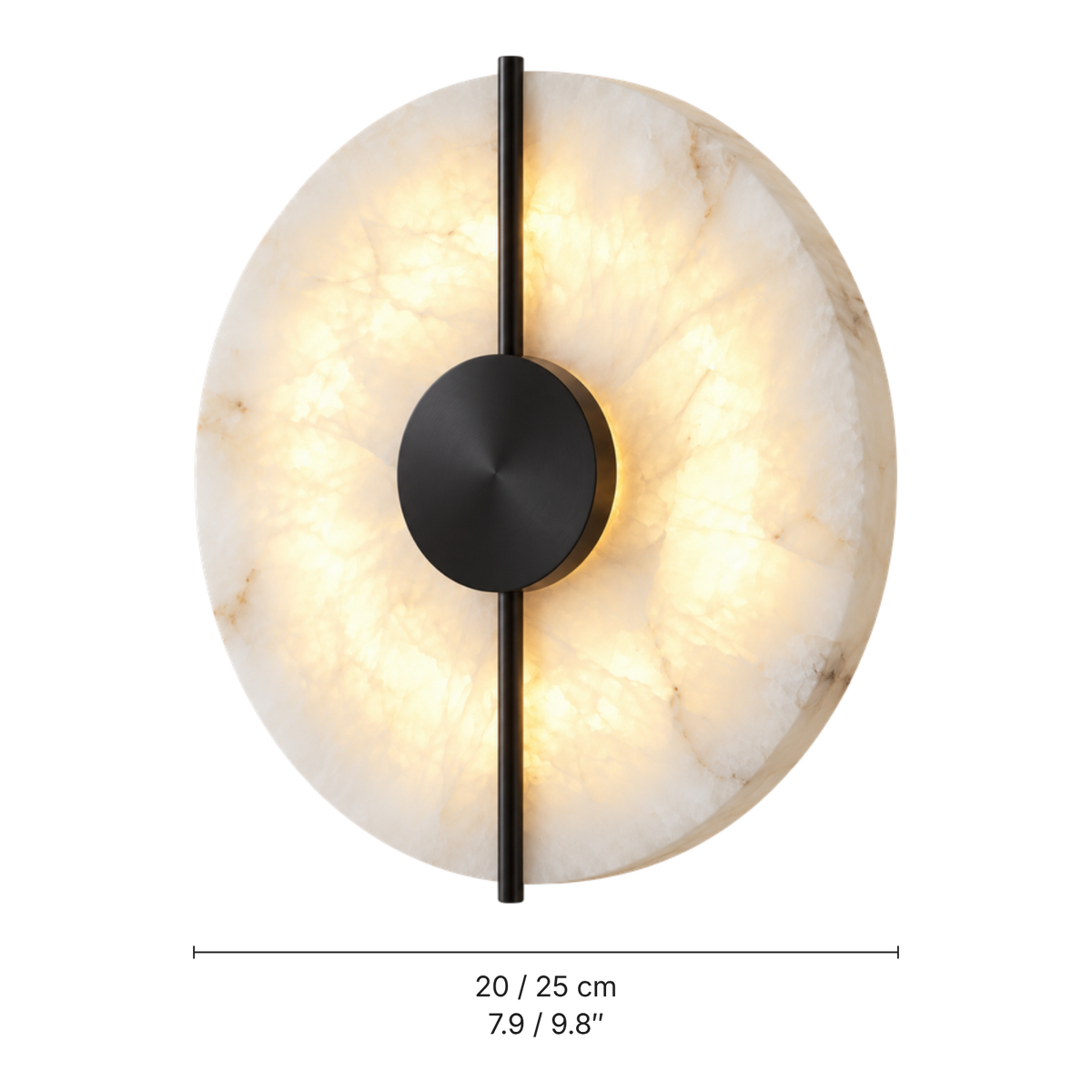Tosca Alabaster Meridian Wall Light, dimensions