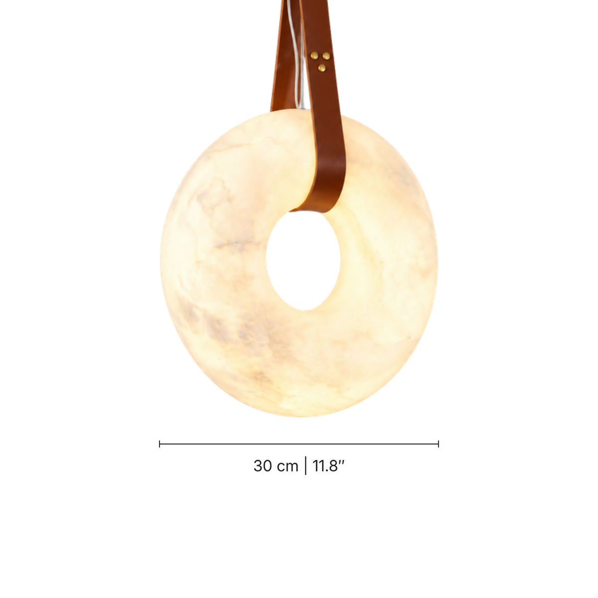 Tullia Alabaster Ring Pendant Light, dimensions
