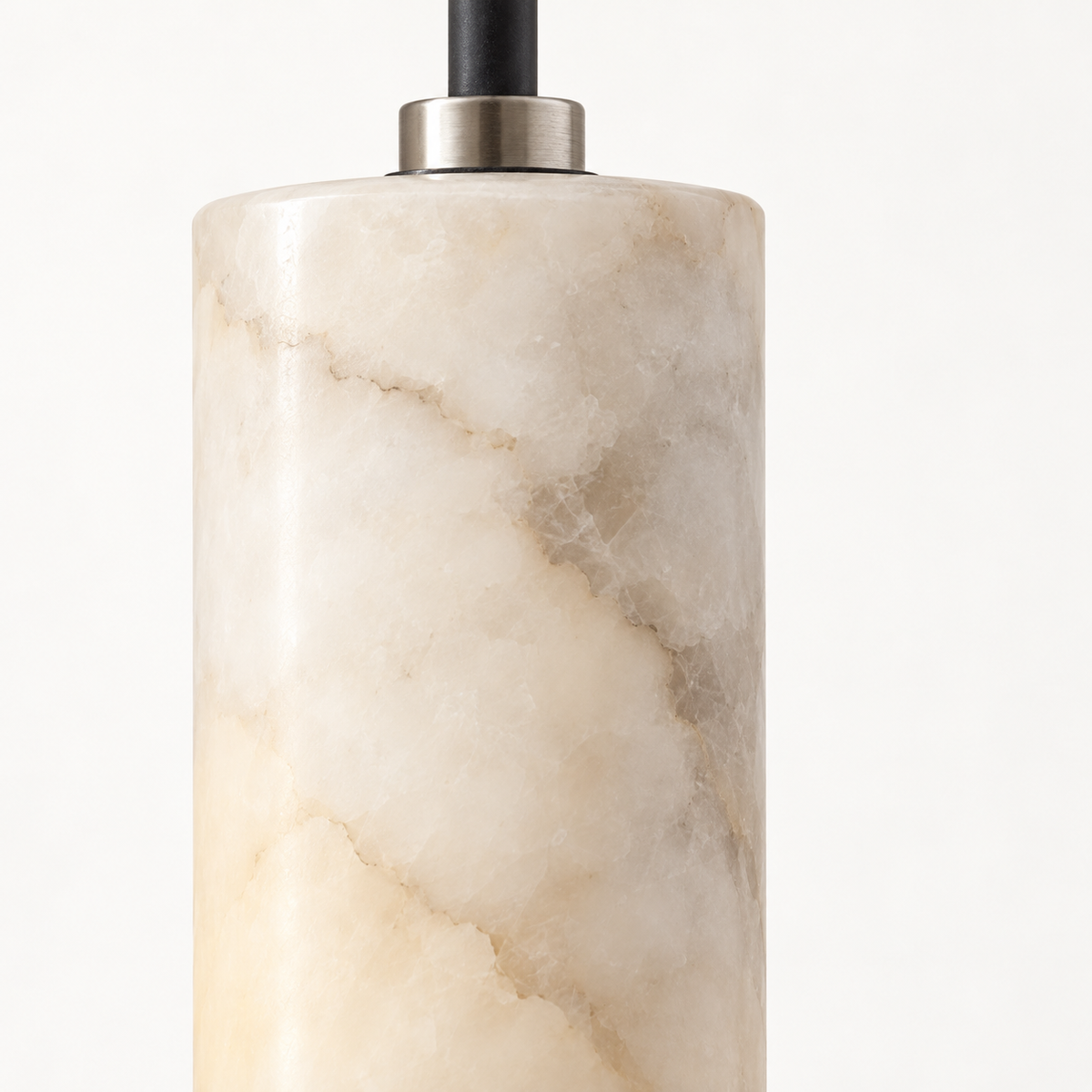 Candela Alabaster Tube Pendant Light, 5 lights, studio photo
