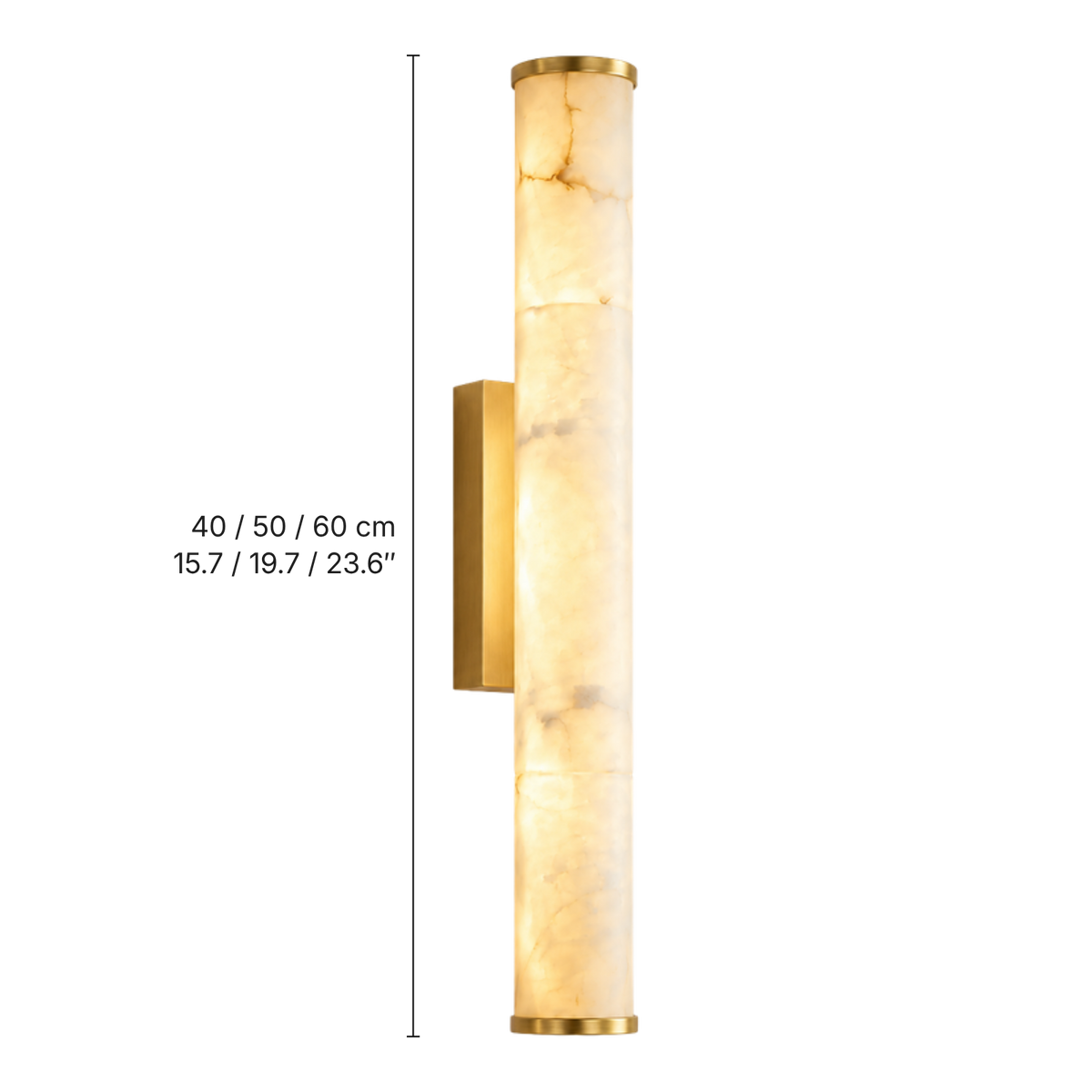 Vera Alabaster Column Wall Light, dimensions