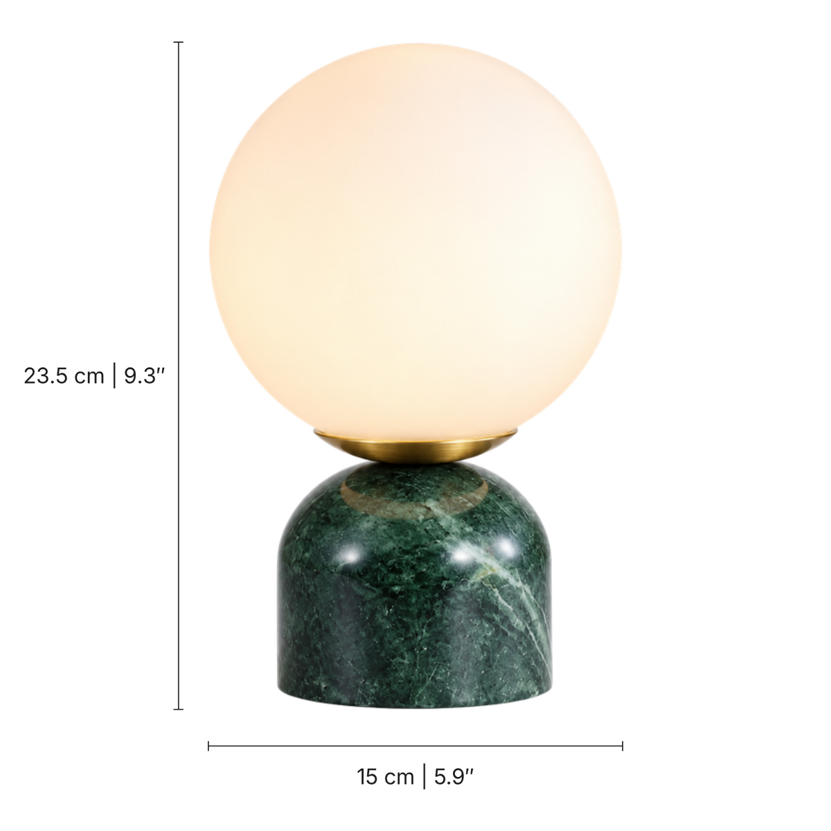 Paloma Marble Table Lamp, dimensions