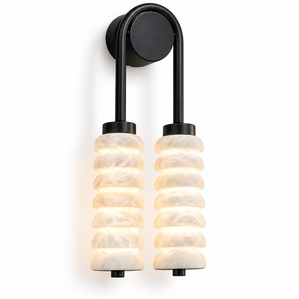 Sabina Alabaster Stacked Wall Light, product photo
