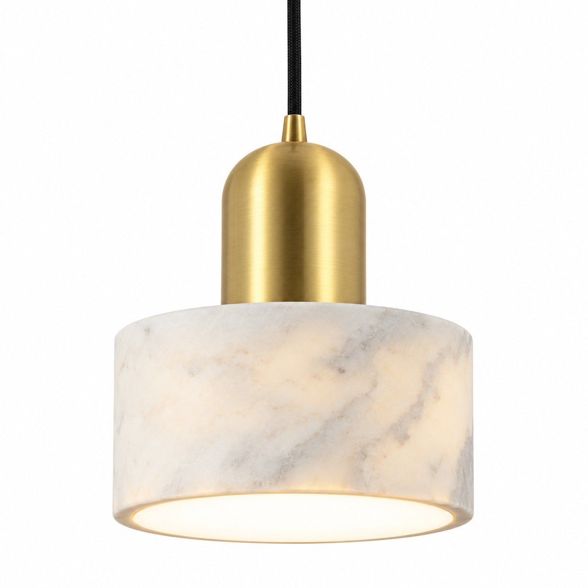 Milo Marble Drum Pendant Light, product photo