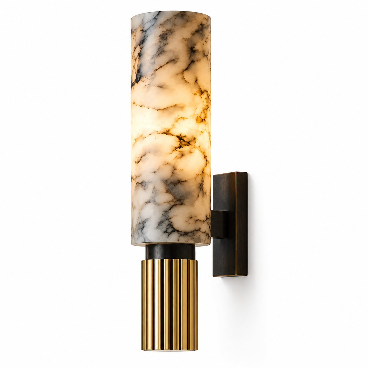 Flavia Alabaster Tube Wall Light
