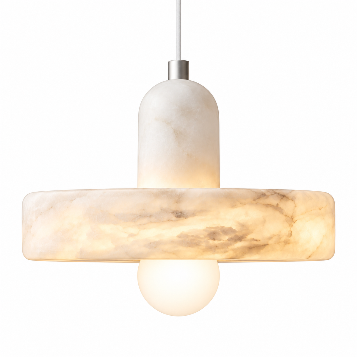 Gemma Alabaster Ring Pendant Light