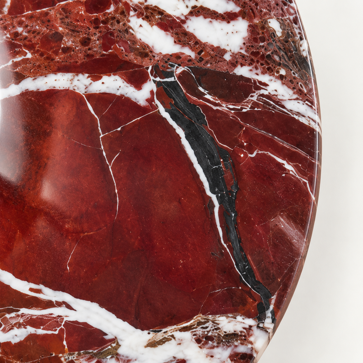 Marsala Marble Disc Wall Light, studio photo