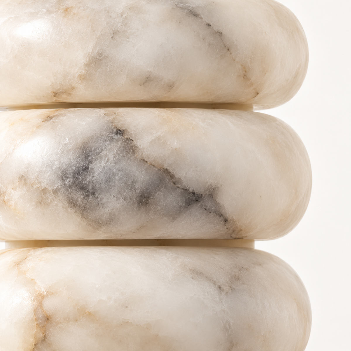 Sabina Alabaster Stacked Wall Light, studio photo