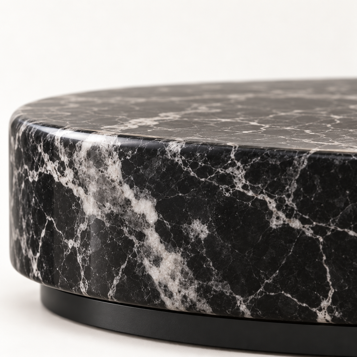 Kora Marble Lantern Table Lamp, studio photo